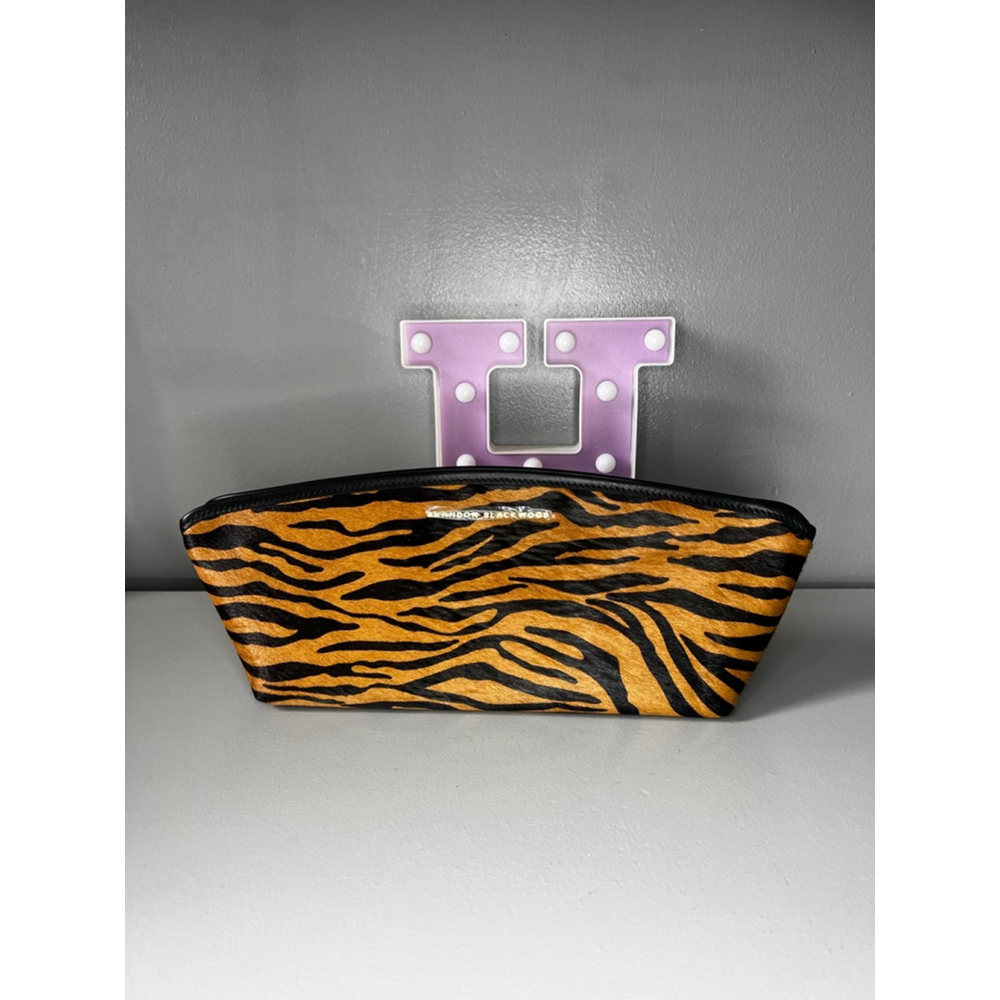 Brandon Blackwood Victoria Clutch Brown Zebra